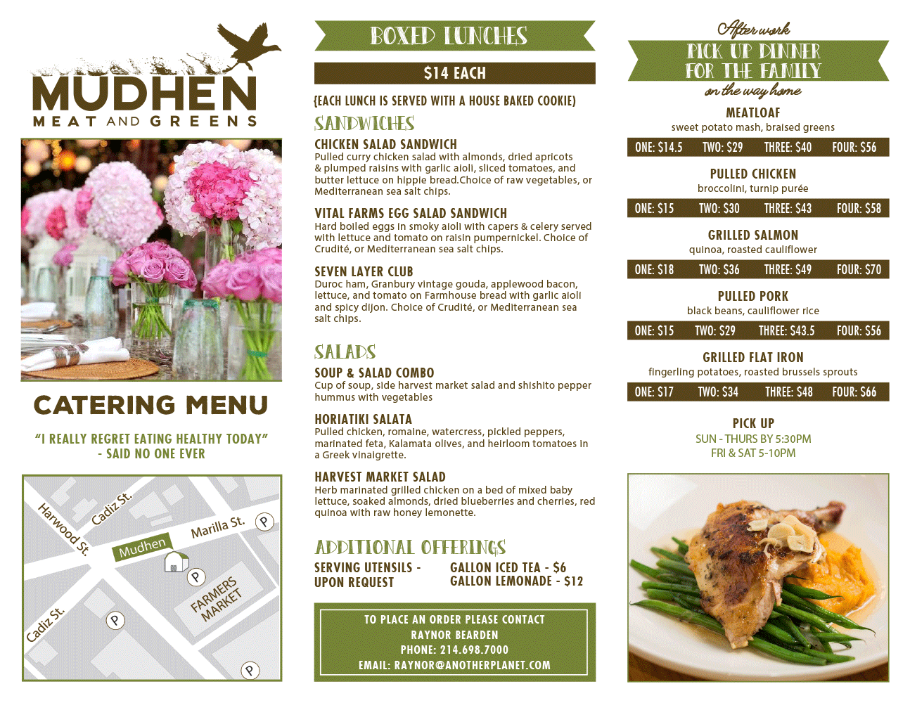 Mudhen Office & Event Menu